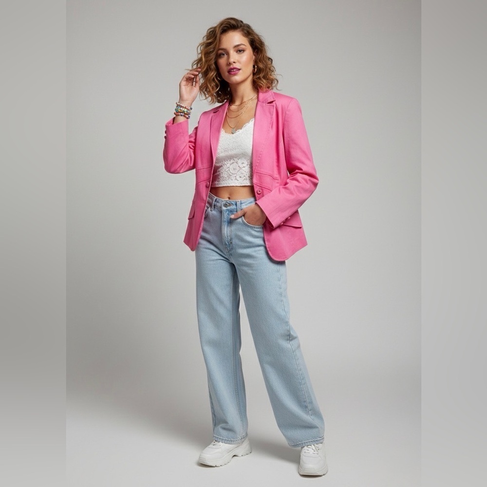 Sandro Pink Women's Blazer Jacket size XL